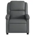 Fauteuil de massage inclinable électrique gris similicuir