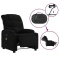 Fauteuil de massage inclinable électrique Noir Tissu