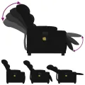 Fauteuil de massage inclinable électrique Noir Tissu