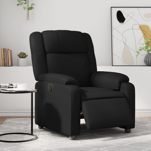 Fauteuil inclinable électrique Noir Similicuir