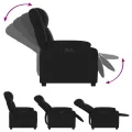 Fauteuil inclinable électrique Noir Similicuir