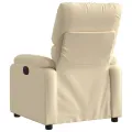 Fauteuil inclinable électrique Crème Tissu