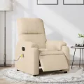 Fauteuil inclinable de massage électrique crème