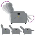 Fauteuil de massage inclinable Gris clair Tissu