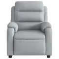 Fauteuil de massage inclinable Gris clair Tissu