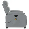 Fauteuil de massage inclinable Gris clair Tissu