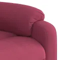 Fauteuil inclinable massage électrique rouge bordeaux velours