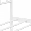 Cadre de lit métal avec tête de lit/pied de lit blanc 183x213cm