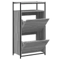 Armoire à chaussures Sonoma gris 60x34x112 cm Bois d'ingénierie