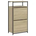 Armoire à chaussures chêne sonoma 60x34x112cm bois d'ingénierie