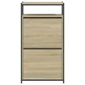 Armoire à chaussures chêne sonoma 60x34x112cm bois d'ingénierie