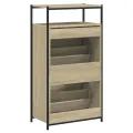 Armoire à chaussures chêne sonoma 60x34x112cm bois d'ingénierie