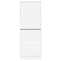 Armoire à chaussures blanc 60x21x163,5 cm bois d'ingénierie