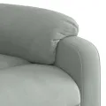 Fauteuil de massage inclinable Gris clair Velours
