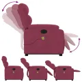 Fauteuil de massage inclinable Rouge bordeaux Velours