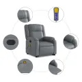 Fauteuil inclinable de massage Gris Similicuir