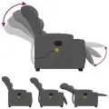 Fauteuil inclinable de massage électrique Gris foncé Tissu