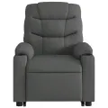 Fauteuil inclinable de massage électrique Gris foncé Tissu