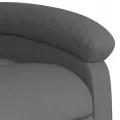 Fauteuil de massage inclinable Gris foncé Tissu
