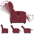 Fauteuil inclinable de massage Rouge bordeaux Tissu
