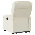 Fauteuil inclinable de massage Crème Similicuir