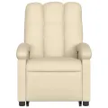 Fauteuil inclinable de massage Crème Tissu