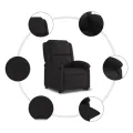 Fauteuil inclinable noir tissu