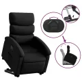 Fauteuil inclinable électrique noir similicuir