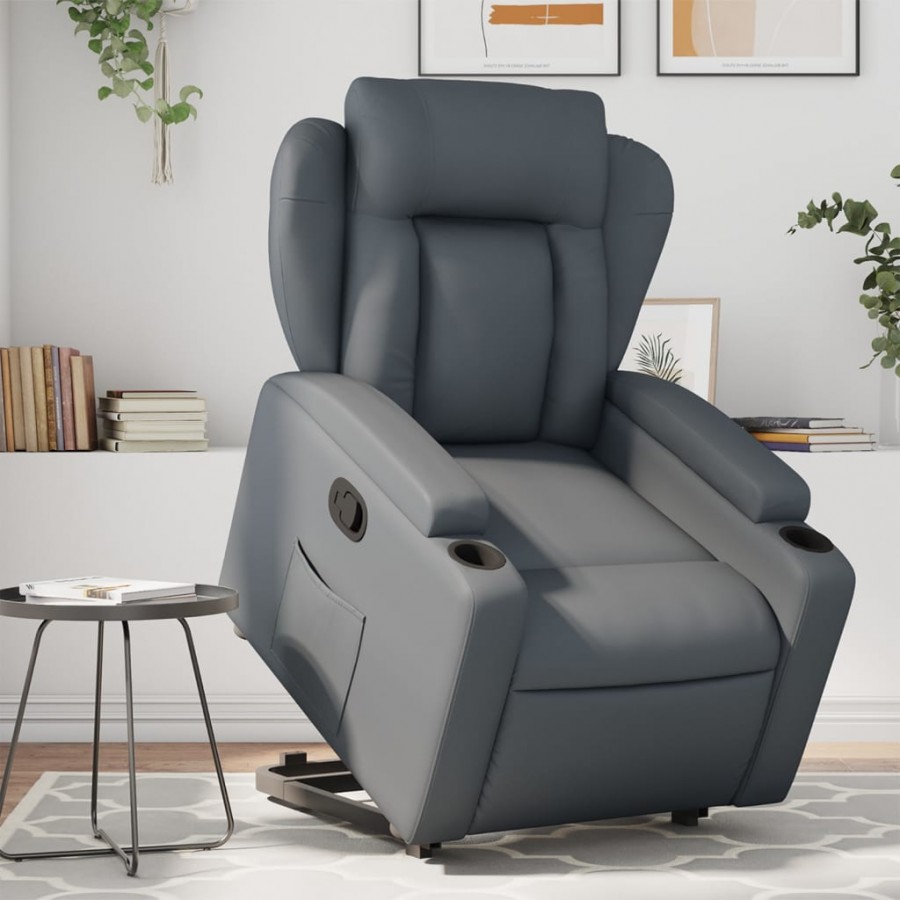 Fauteuil inclinable Gris Similicuir