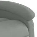 Fauteuil inclinable de massage électrique gris clair velours