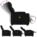 Fauteuil inclinable de massage Noir Similicuir