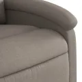Fauteuil inclinable de massage électrique Taupe Tissu