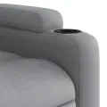 Fauteuil inclinable de massage électrique Gris clair Tissu
