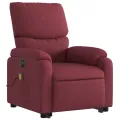 Fauteuil inclinable de massage électrique Rouge bordeaux Tissu