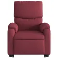 Fauteuil inclinable de massage électrique Rouge bordeaux Tissu