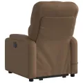 Fauteuil inclinable de massage électrique Marron Tissu