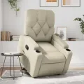 Fauteuil inclinable Crème Similicuir