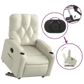 Fauteuil inclinable Crème Similicuir