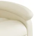 Fauteuil inclinable de massage électrique crème similicuir