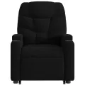 Fauteuil inclinable de massage électrique Noir Tissu