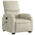Fauteuil inclinable de massage Crème Similicuir