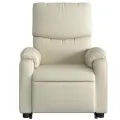 Fauteuil inclinable de massage Crème Similicuir