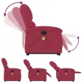Fauteuil inclinable de massage électrique rouge bordeaux