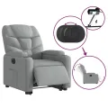 Fauteuil inclinable électrique gris clair tissu