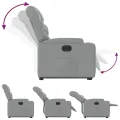Fauteuil inclinable électrique gris clair tissu