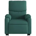 Fauteuil inclinable de massage Vert foncé Tissu
