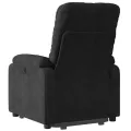 Fauteuil inclinable de massage électrique noir tissu microfibre