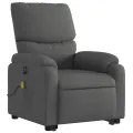 Fauteuil inclinable de massage électrique Gris foncé Tissu