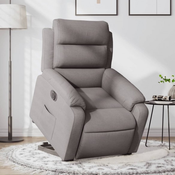 Fauteuil inclinable électrique taupe tissu