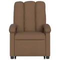 Fauteuil inclinable de massage électrique Marron Tissu